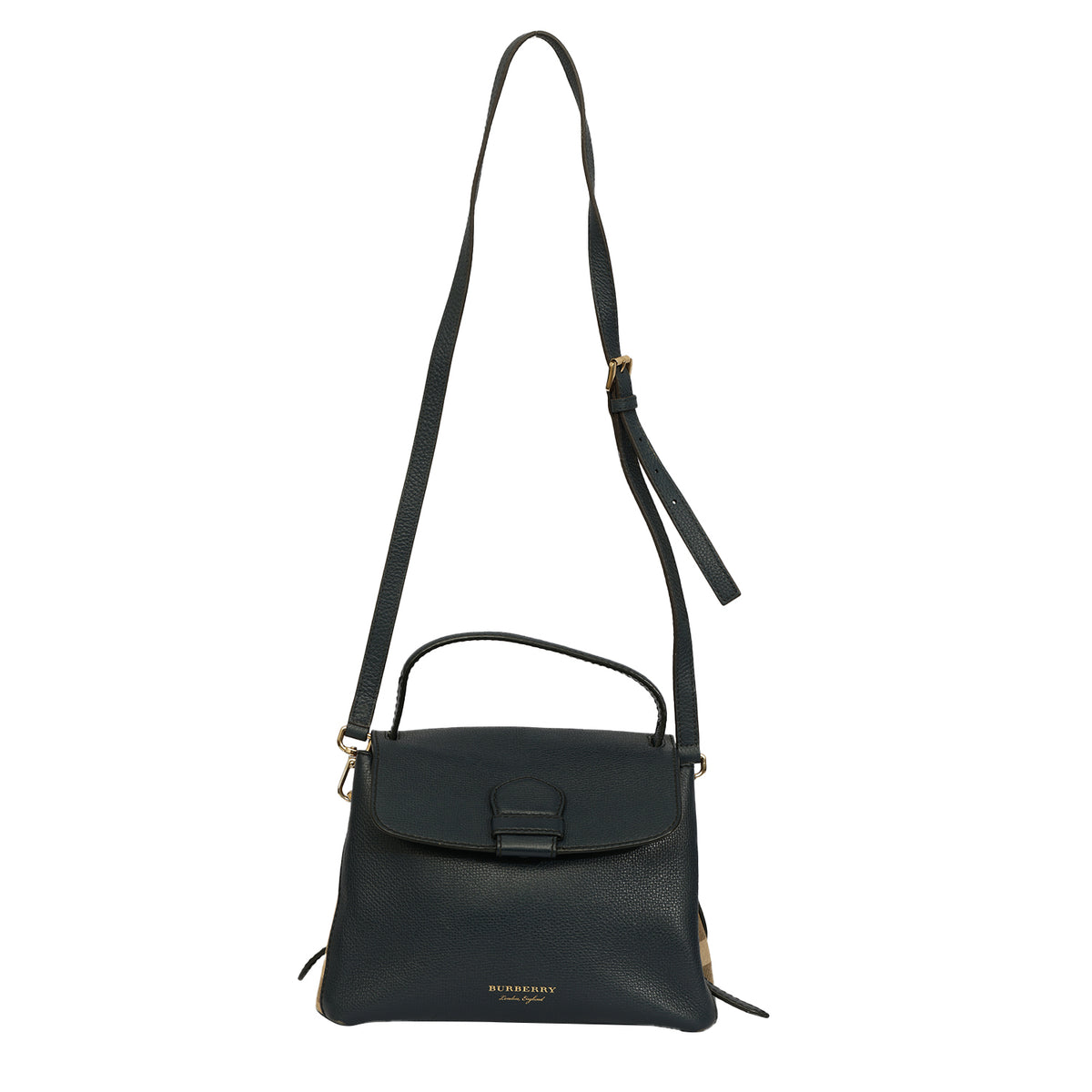 BURBERRY CAMBERLEY HOUSE CHECK LEATHER SHOULDER BAG