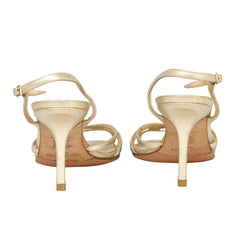 JIMMY CHOO EU 36.5 LONDON GOLD SLINGBACK HEEL