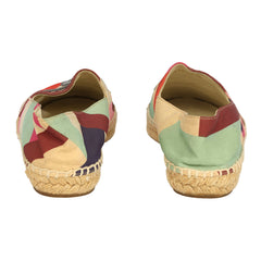 CHANEL EU-38 MULTICOLOUR CC CAP-TOE ESPADRILLES 