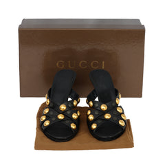 GUCCI EU 37.5 BABOUSKA STUDDED MULES