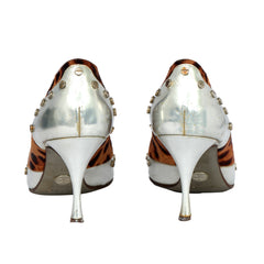 DOLCE & GABBANA EU 38 LEOPARD-PRINT POINTED –TOE PUMPS