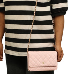 CHANEL QUILTED CLASSIC WALLET ON CHAIN