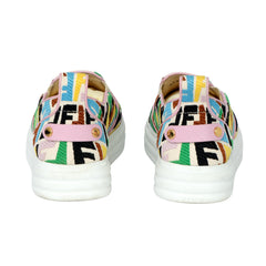 FENDI SIZE EU 36 MULTICOLOR FF VERTIGO SLIP-ON-SNEAKERS
