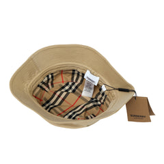 BURBERRY SIZE L UNISEX GABARDINE BUCKET HAT