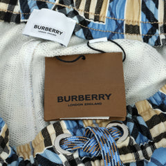 BURBERRY SIZE M LLOYD LOGO CHECK SWEATSHIRT & SHORTS SET