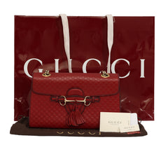 GUCCI EMILY MEDIUM MICRO GUCCISSIMA GG SHOULDER BAG