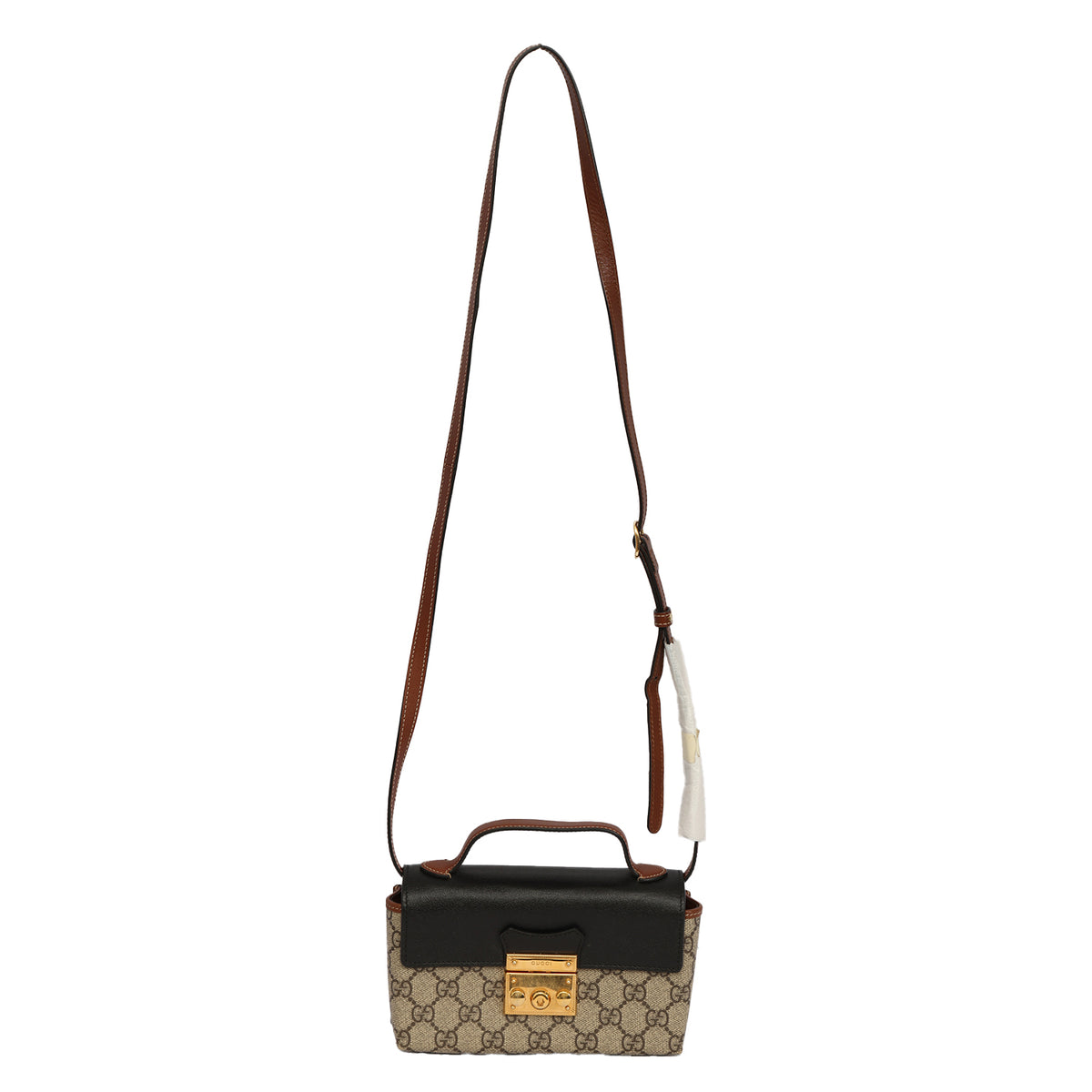 GUCCI PADLOCK GG SUPREME SMALL CANVAS SLING BAG