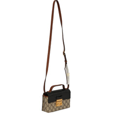 GUCCI PADLOCK GG SUPREME SMALL CANVAS SLING BAG