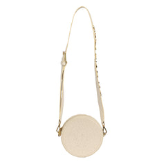 BALMAIN PARIS ROUND LEATHER CROSSBODY BAG