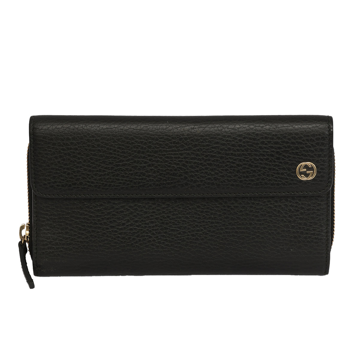 GUCCI INETRCONTINENTAL BLACK TRI FOLD WALLET