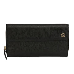 GUCCI INETRCONTINENTAL BLACK TRI FOLD WALLET