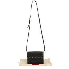 VALENTINO GARAVANI ROCKSTUD GRAINY CALFSKIN CROSSBODY BAG