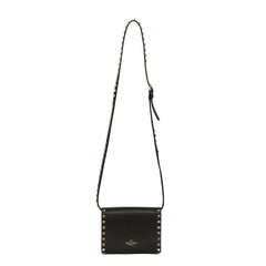 VALENTINO GARAVANI ROCKSTUD GRAINY CALFSKIN CROSSBODY BAG