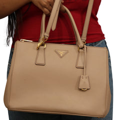 PRADA SAFFIANO LUX LEATHER GALLERIA BAG