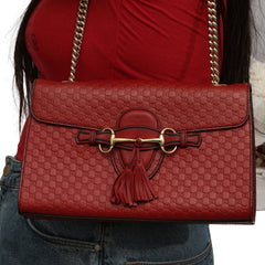 GUCCI EMILY MEDIUM MICRO GUCCISSIMA GG SHOULDER BAG