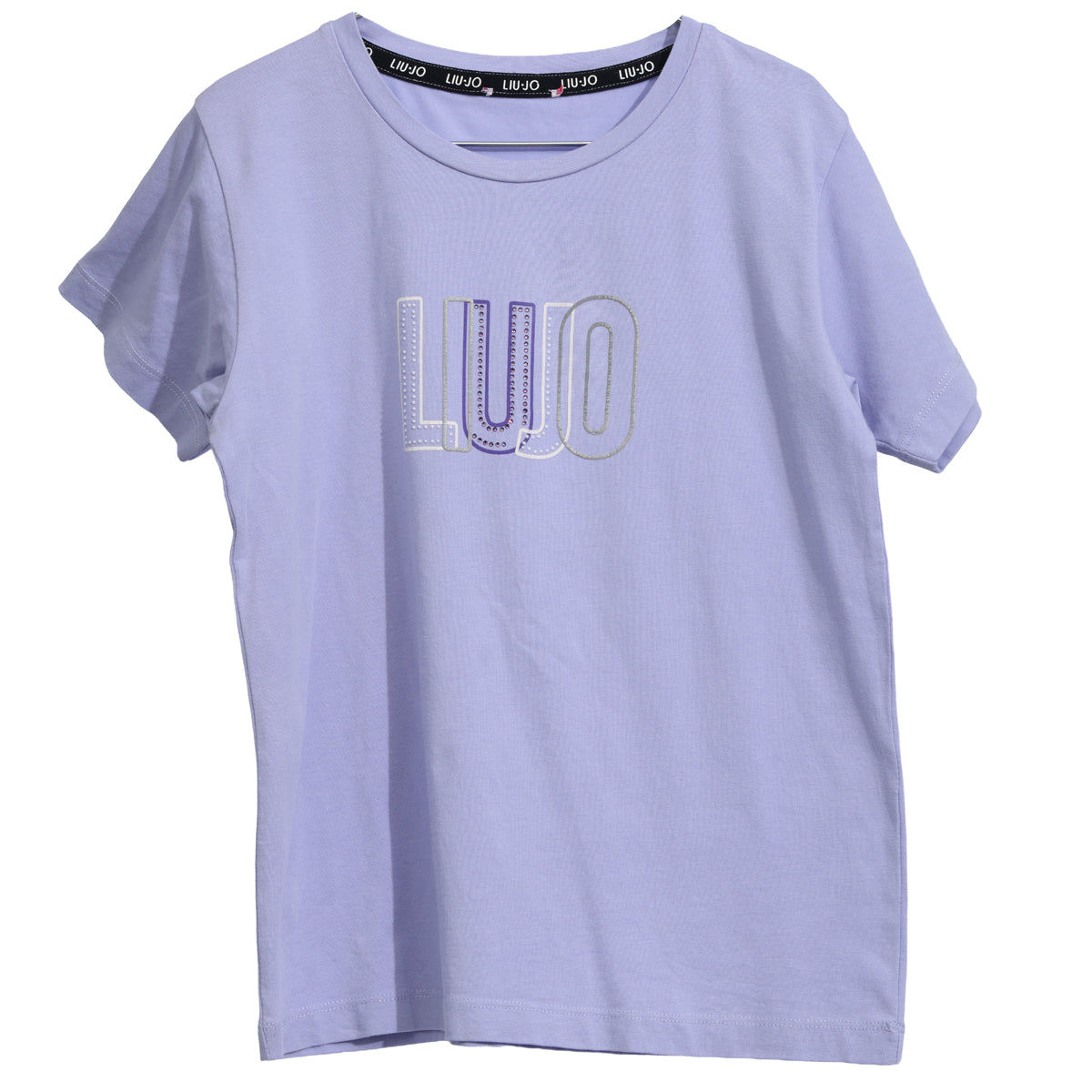 LIU JO SIZE 9-10 YR KIDS LOGO PURPLE T-SHIRT