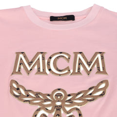 MCM SIZE L COTTON LOGO T SHIRT