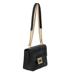 MICHAEL KORS SONIA CROC-EMBOSSED FAUX LEATHER SHOULDER BAG