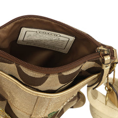 COACH MONOGRAM FLOWER APPLIQUE CROSSBODY HANDBAG