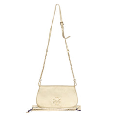 TORY BURCH BRITTEN GOLD LEATHER CROSSBODY BAG