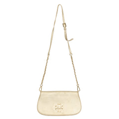 TORY BURCH BRITTEN GOLD LEATHER CROSSBODY BAG