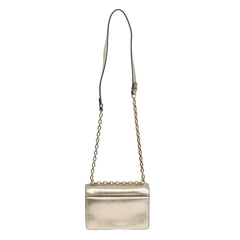 KARL LAGERFELD SIGNATURE METALLIC CROSSBODY BAG