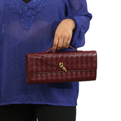 BOTTEGA VENETA INTRECCIATO ANDIAMO TOP HANDLE CLUTCH