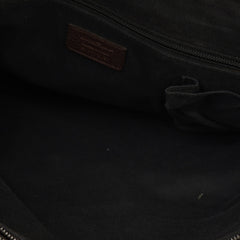 SALVATORE FERRAGAMO BROWN LEATHER LAPTOP BAG 