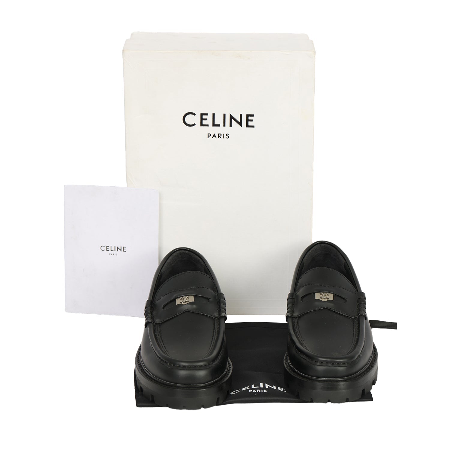 CELINE EU 36 TRIOMPHE MARGARET PENNY CHUNKY LOAFERS 