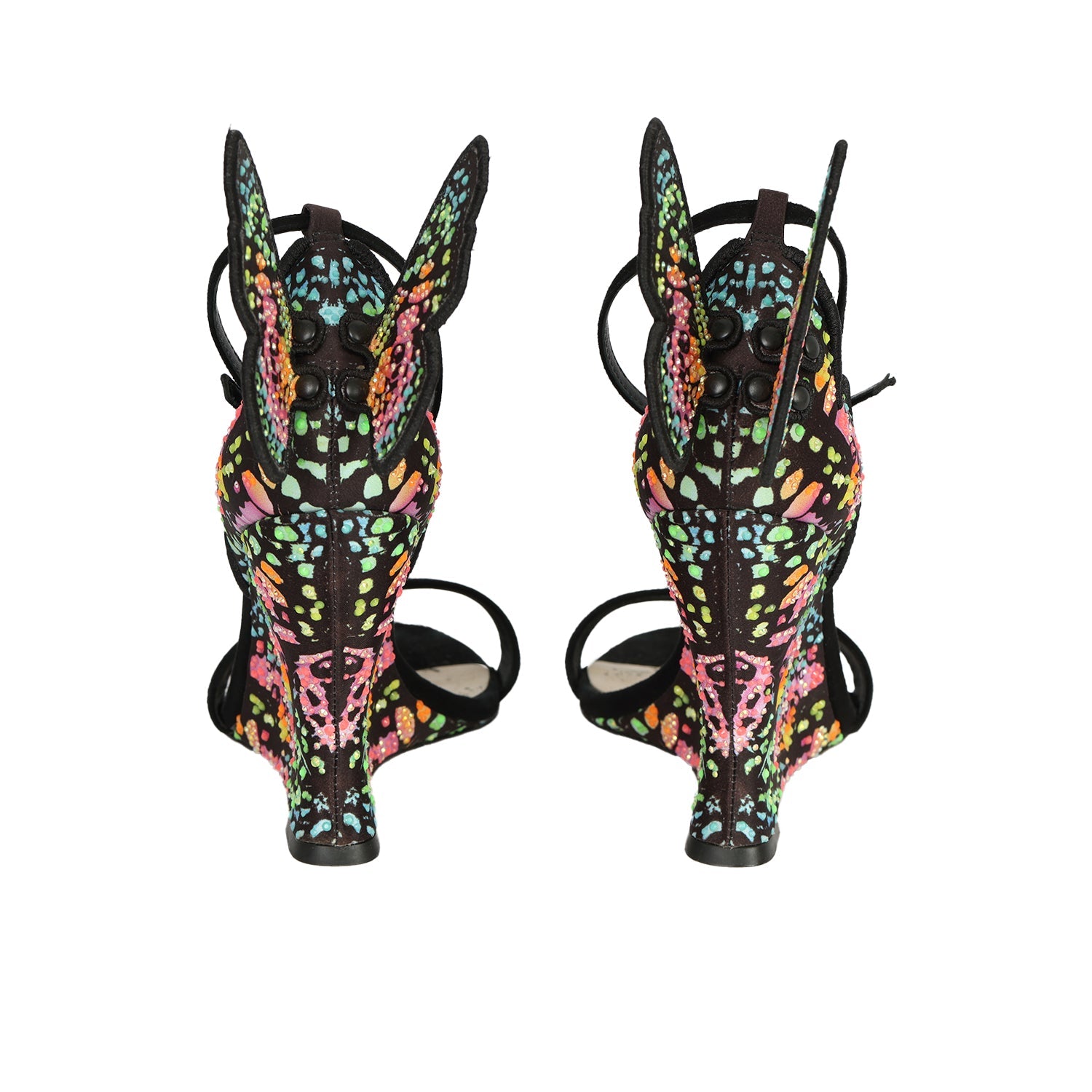 SOPHIA WEBSTER EU 37 CHIARA BUTTERFLY WEDGE SANDALS 