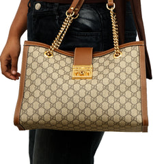 Gucci Padlock GG Supreme Tote Bag