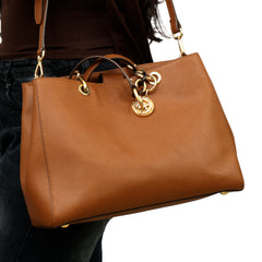 Michael Kors Cynthia Medium Leather Satchel Bag
