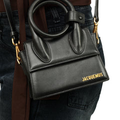 JACQUEMUS LE CHIQUITOS NOEUD BLACK CROSSBODY