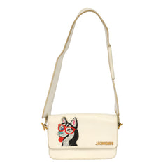 JACQUEMUS HUSKY PRINT FLAP HANDBAG