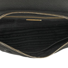 PRADA TESSUTO SAFFIANO FLAP CHAIN CROSSBODY BAG