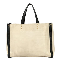 VALENTINO GARAVANI VLTN LOGO CANVAS SHOPPING TOTE