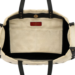 VALENTINO GARAVANI VLTN LOGO CANVAS SHOPPING TOTE
