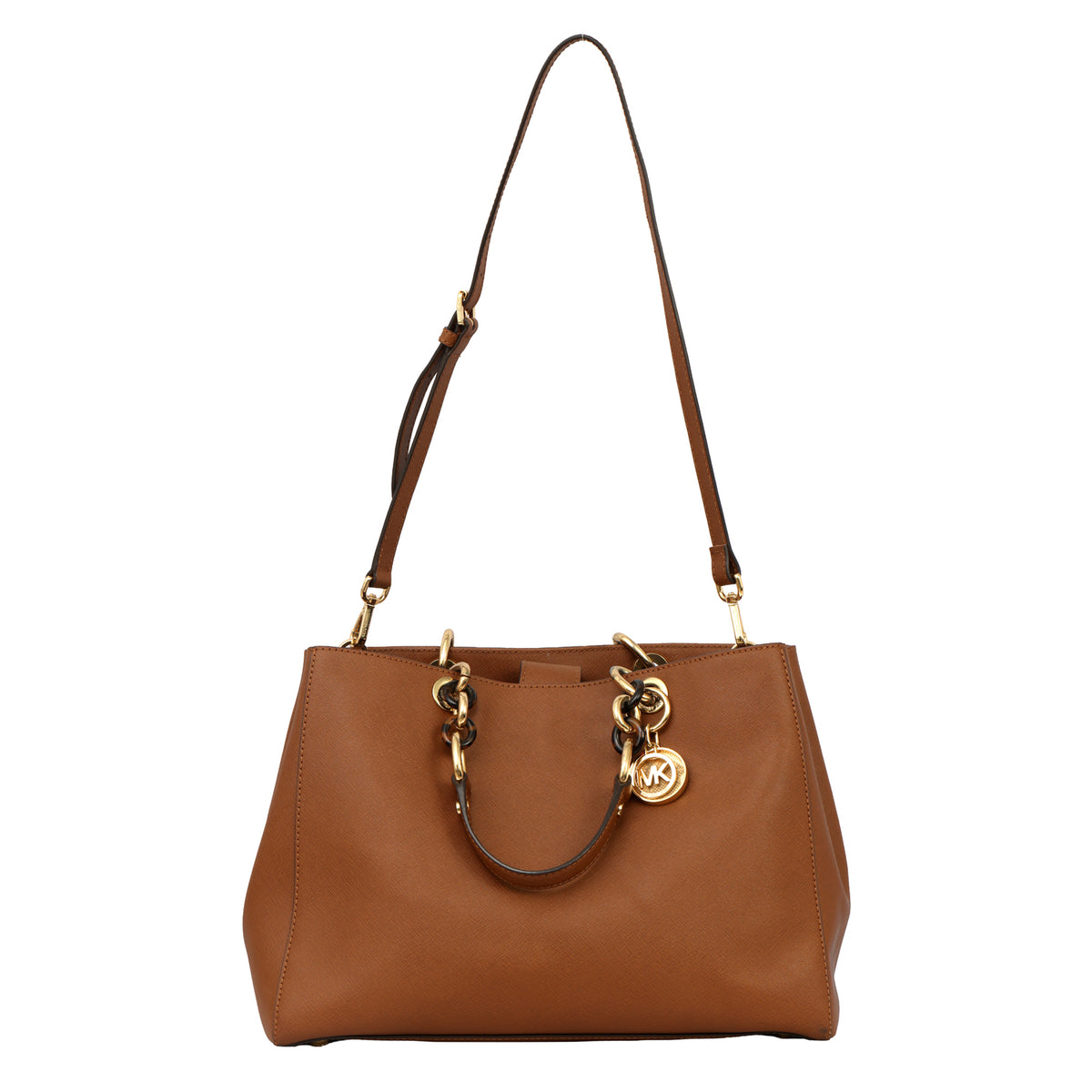 Michael Kors Cynthia Medium Leather Satchel Bag