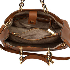 Michael Kors Cynthia Medium Leather Satchel Bag