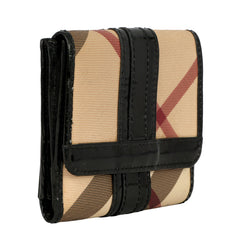 BURBERRY SUPERNOVA BLACK CHECK CANVAS WALLET