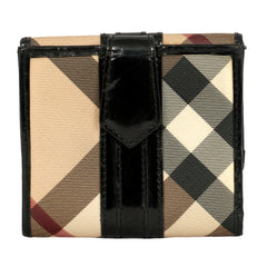 BURBERRY SUPERNOVA BLACK CHECK CANVAS WALLET