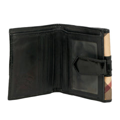 BURBERRY SUPERNOVA BLACK CHECK CANVAS WALLET