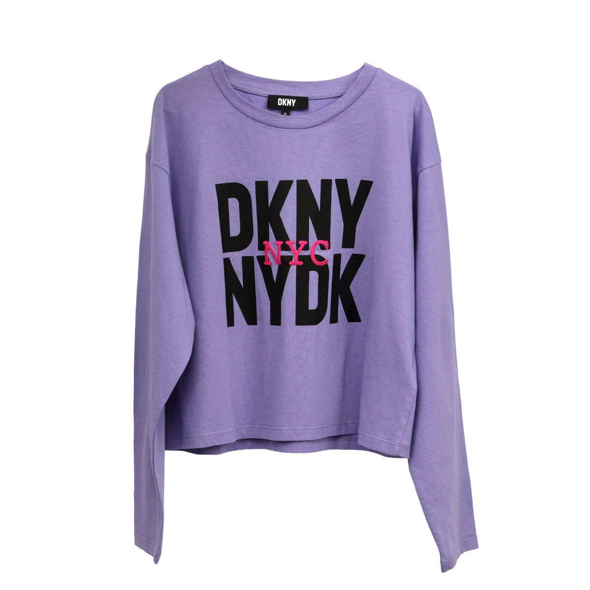 DKNY Kid’s Size: 10 Years Purple Crop Polo T Shirt