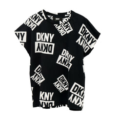 DKNY KID’S Size: 8-9 LOGO BLACK T-SHIRT