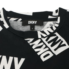 DKNY KID’S Size: 8-9 LOGO BLACK T-SHIRT