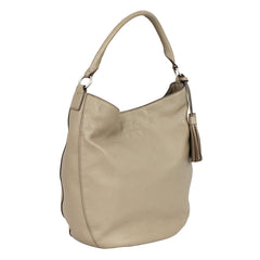 TORY BURCH GREY LEATHER THEA HOBO 