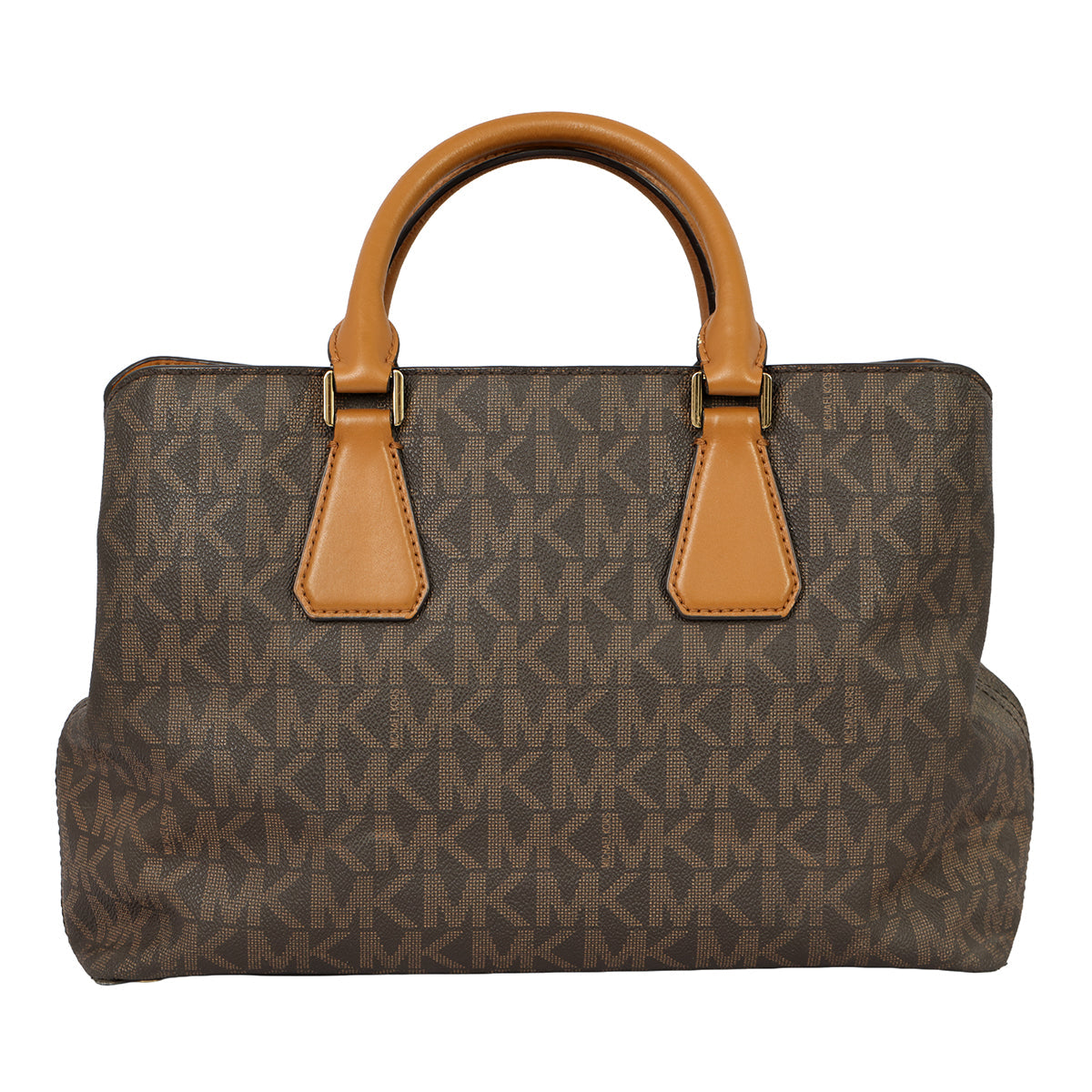 MICHAEL KORS BROWN SIGNATURE  SATCHEL BAG 