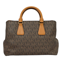 MICHAEL KORS BROWN SIGNATURE  SATCHEL BAG 