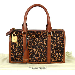 BURBERRYLEOPARD POY HAIR HOUSE CHECK  BOSTON BAGS 