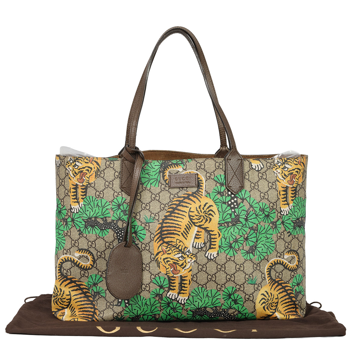 GUCCI MONOGRAM BENGAL PRINTTOTE BAG 